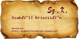 Szakáll Krisztián névjegykártya