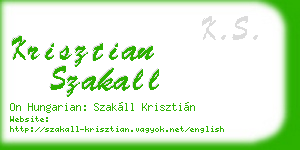 krisztian szakall business card